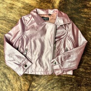 Kidpik Metallic Pink Kids Jacket